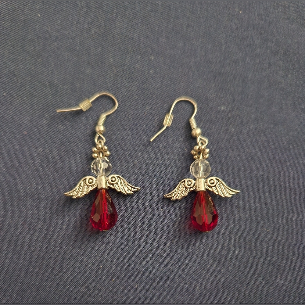 Handmade sterling silver Angel earrings